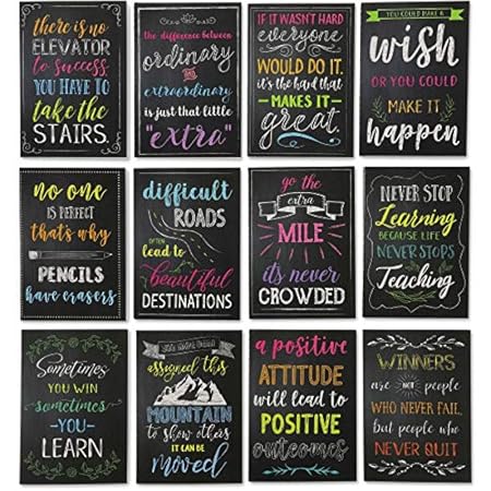 12 Pack Small Inspirational Notebooks with Quotes, Motivational Pocket Journal Notepads for Kids, School, Office, 32…