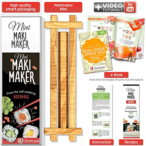 Sushi Making Kit by iSottcom – Makimaker – Sushi Maker Best for Beginners and Kids – Sushi Kit – Japanese Sushi and Rolls at Home Quick and Easy with Sushi Mold – Sushi Press – Original Gift Idea
