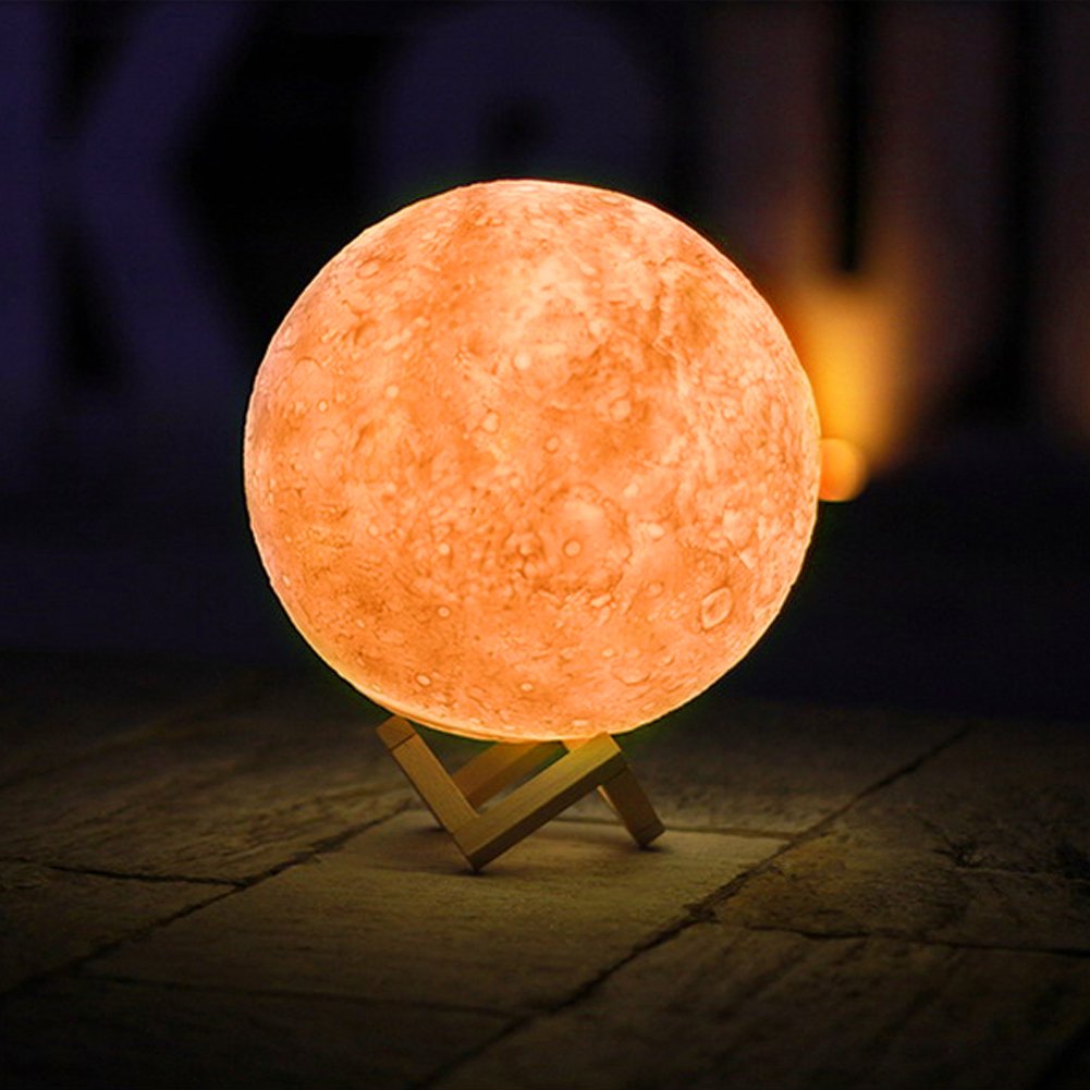 Full Moon Lamp 3D LED Night Modern Floor Lamp Dimmable Touch Control