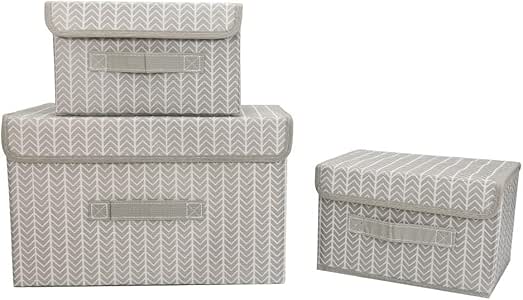 Cajas de almacenamiento con tapa, caja de almacenamiento plegable con