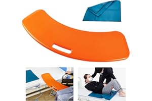 LOSCHEN Slide Transfer Board with Tubular Slide Sheet（ 24"x16"）, Slide Assist Device for Transferring or Seniors from Wheelchair to Bed, Toilet, Tub, Car, Weight Capacity 440 lbs