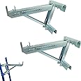 Yzzwer Ladder Jacks Scaffold Bracket - Two-Rung Short Body Extension Ladder Jack for Working 20 inch Stage 2 Pack