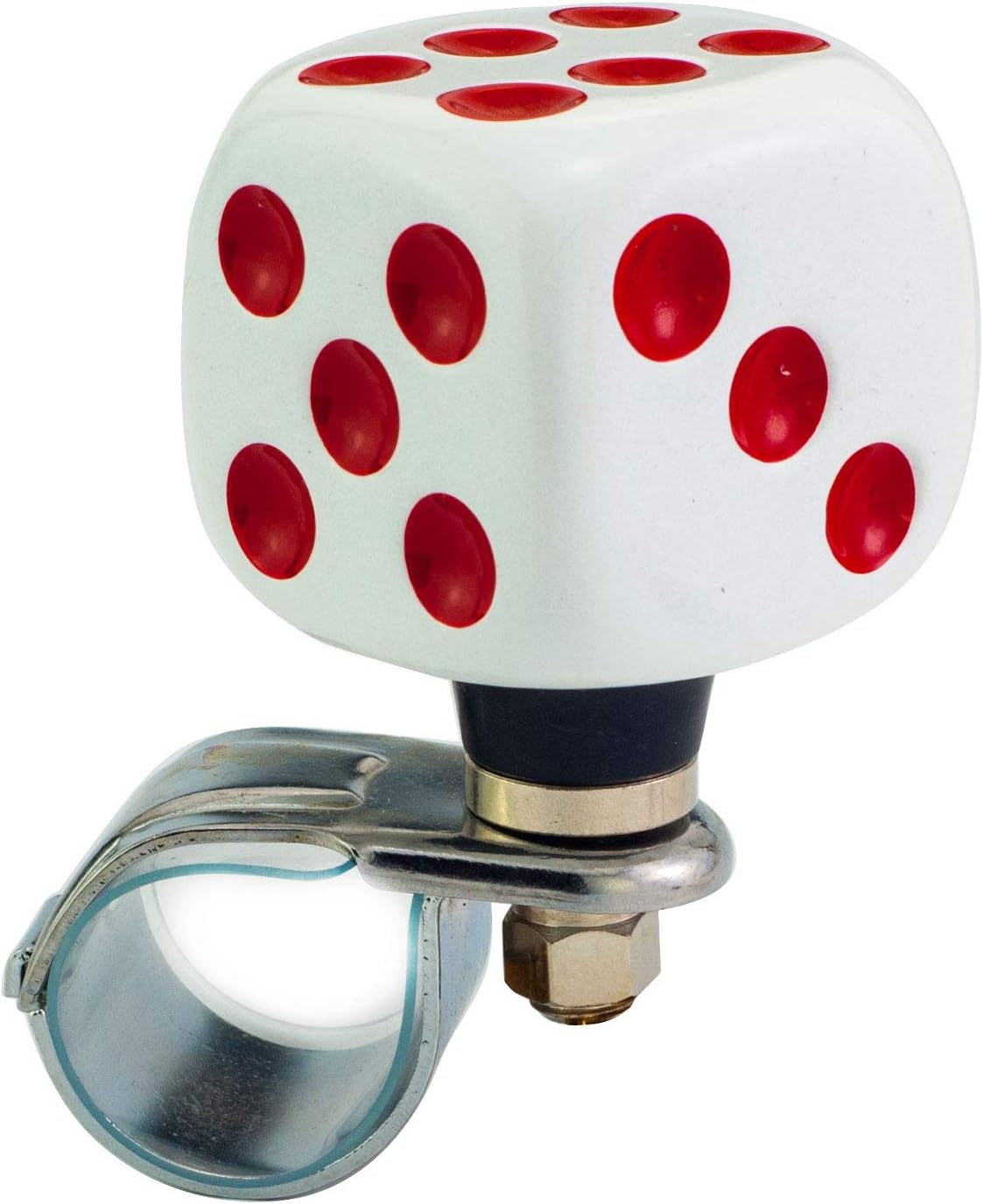Thruifo Steering Wheel Knob Suicide Spinner Dice Shape Car Power Handle Grip Knobs Fit Most