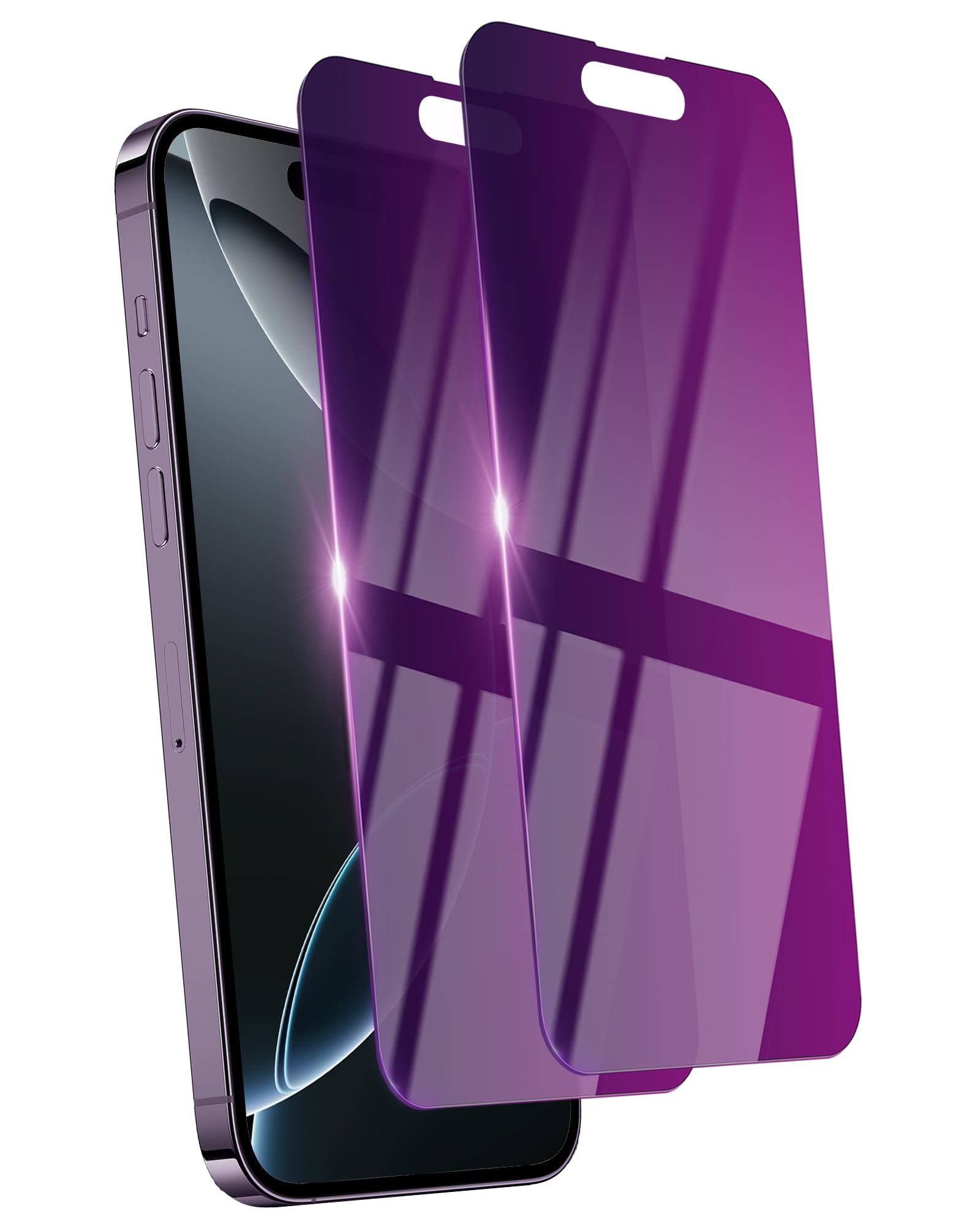 Photo 1 of Ifaeveus 2 Pack Privacy Screen Protector for iPhone 16 Pro Tempered Glass for 16Pro 6.3inch Private Saver Anti-Spy Anti-Blue Light Eye Protection Anti-Scratch Full Coverage