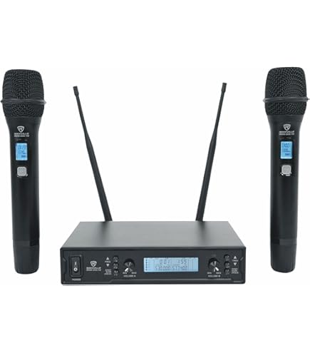 Amazon.com: Rockville RWM72U Dual UHF Wireless Handheld Microphone