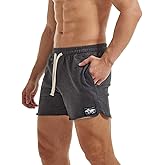 AIMPACT Men's Athletic Shorts Bodybuilding Workout Cotton Gym Shorts with Pockets
