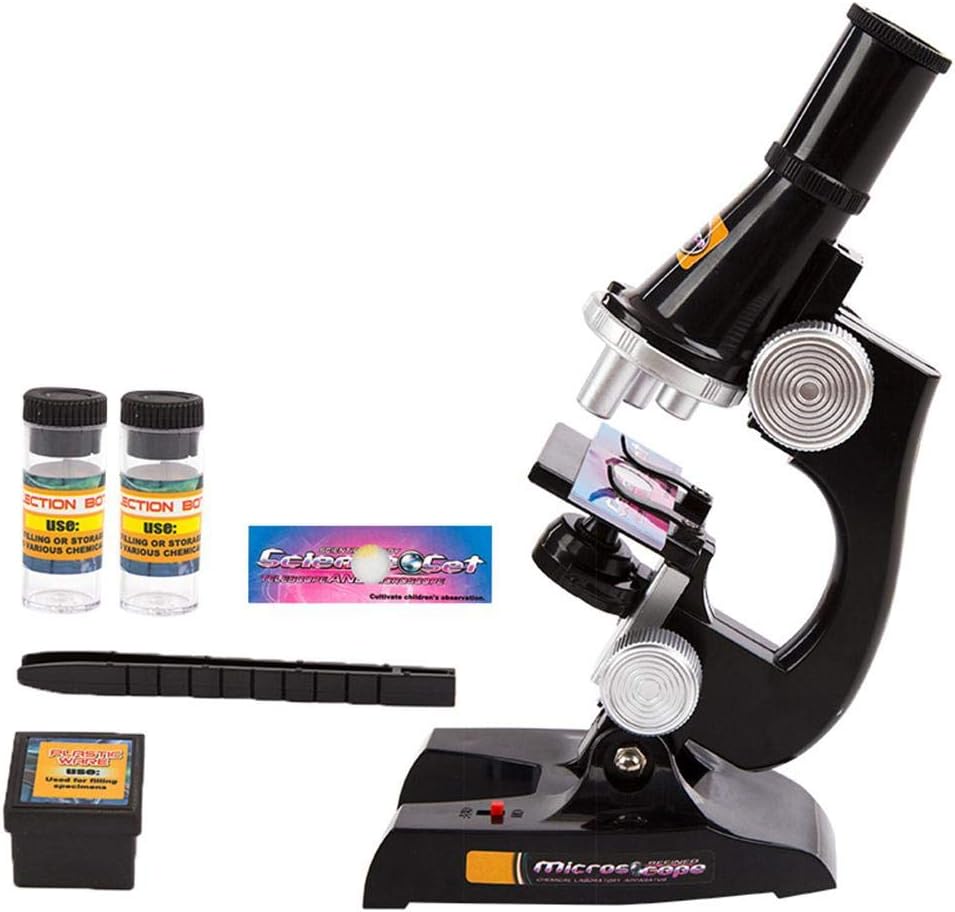 Teepao Edu-toys Microscope handheld, Juniorscope Microscope Kit Mini Preschooler Microscope with Specimen Slide Glass Collection Bottle,Kids Science Experiment Kits First Microscope student kid