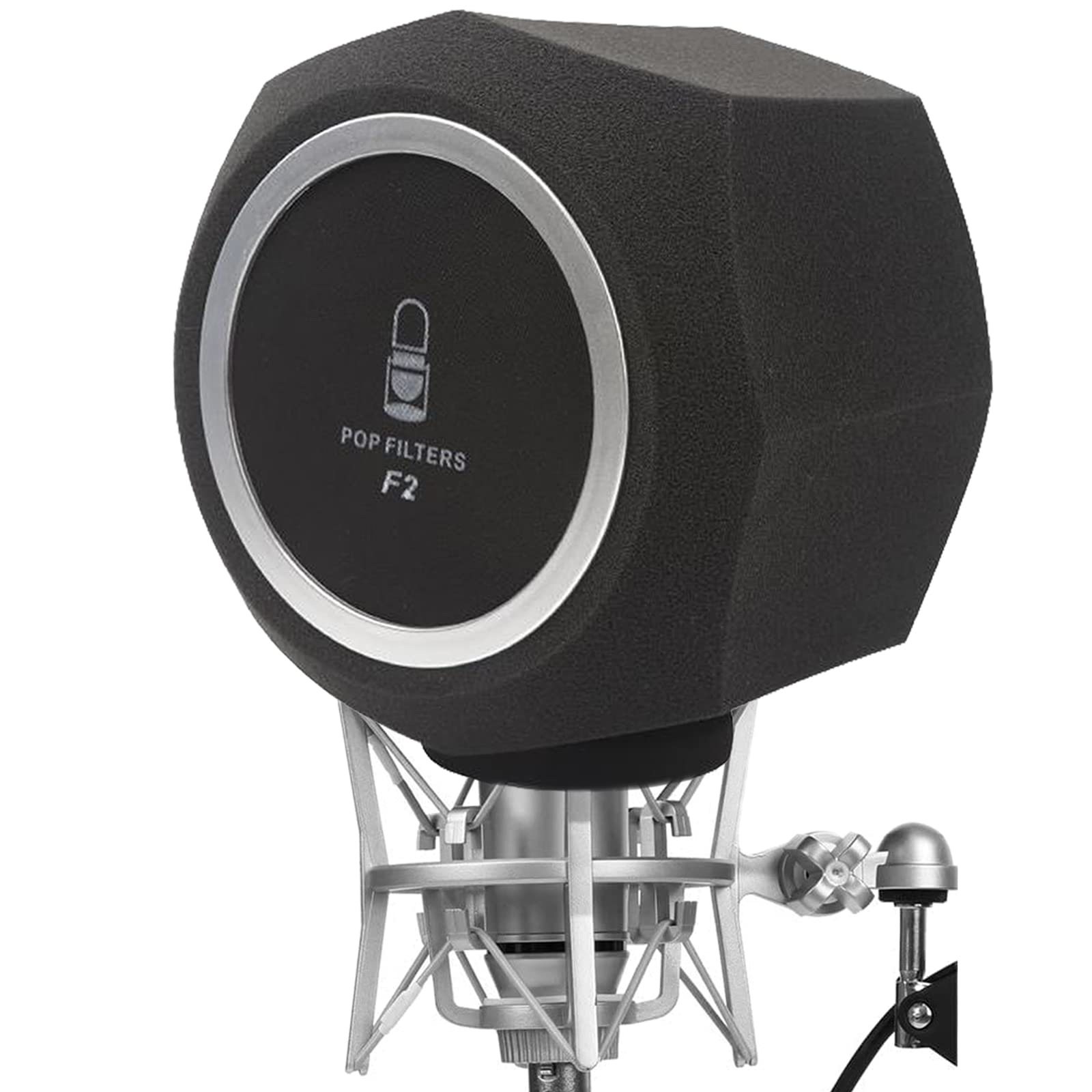 Michear Wind Screen Pop Filter for Microphone Portable Soundproof Foam Cover Sound-Absorbing Reflection Filter for Professional Vocal Booth Home Live Recording Studio Equipment