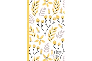 Ledger Book: Pocket Simple Account Book, 2 Column, Size 4x6.5" (Yellow cover)