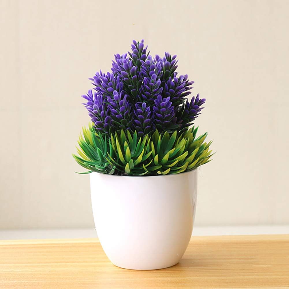 Amazon Com Litymitzromq Artificial Flowers Outdoor Plants Artificial Potted Plant Fake Bonsai Table Simulation For Home Desk Garden Stage Office Wedding Hotel Party Cafe Shop Decoration Purple Garden Outdoor