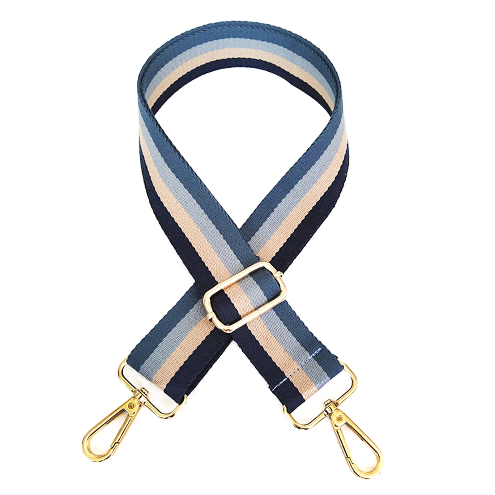 Canvas Crossbody Shoulder Bag with Adjustable Strap and Metal Swivel Hooks for Handbags and Luggage