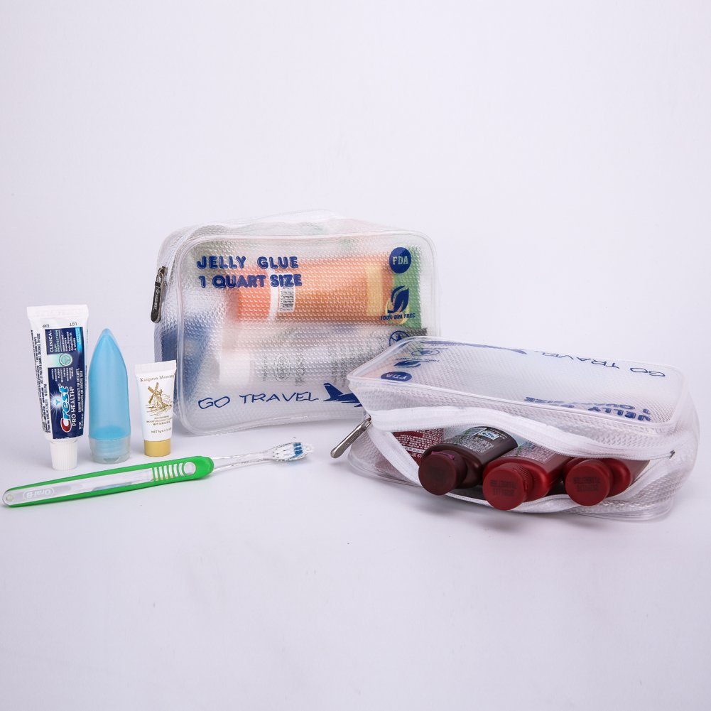 Clear Travel Toiletry BagTSAApproved,1Quart Size,311bag, Airport
