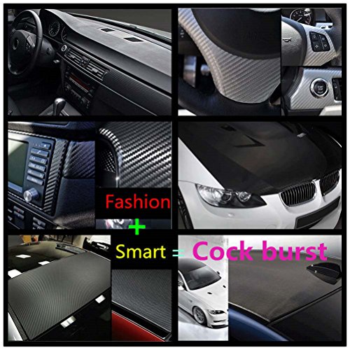 4D Car Vinyl Wrap Carbon Fiber Sheet Wrap Roll Waterproof Vehicle Sticker Film Wrapping Decals Exterior & Interior DIY Decoration for Phone/Car/PC/Motorcycle/Bicycle/Guitar(15250cm) (Silver)