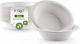 FOOGO Green 50 Sugarcane Bagasse Bowls 12oz Medium 6in Biodegradable view 1