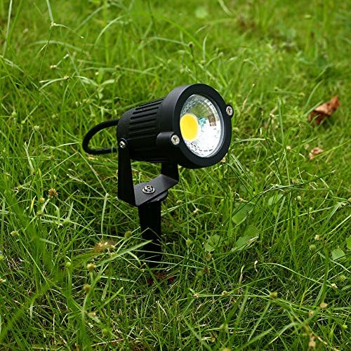 Keito 2pcs 5W LED Landscape Garden Wall Yard Path Pond Flood Spot Light Outdoor IP65 Lamp Warm White AC/DC 12V With Base