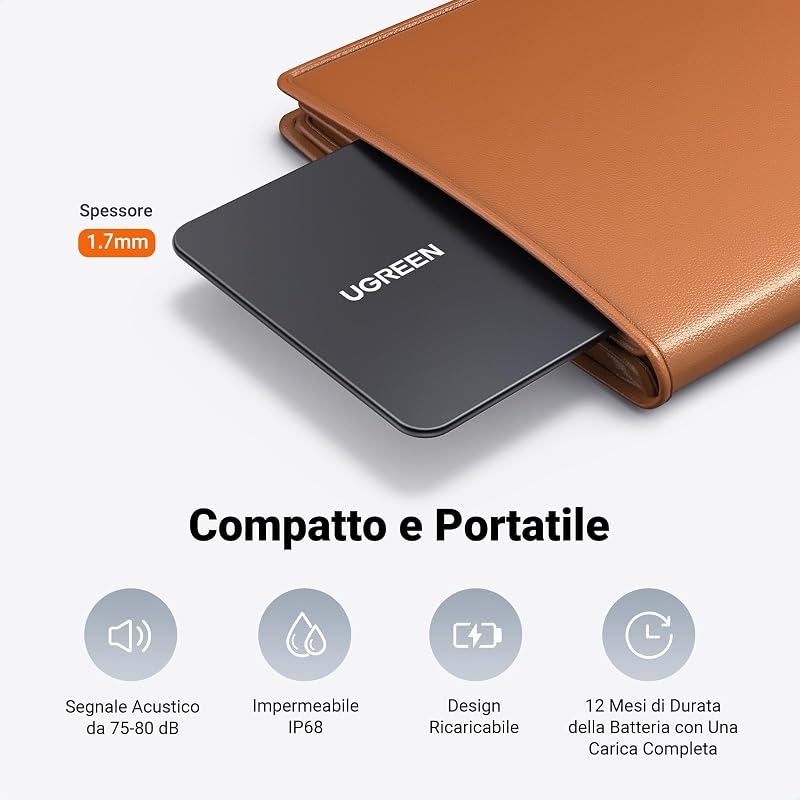 FineTrack Slim Smart Finder Localizzatore 1.7MM (Solo iOS) — foto 2 di 8