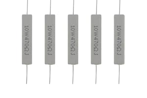 MERICDA (Pack of 5) 10W 470R 470 Ohm 5% Power Wirewound Ceramic Horizontal Cement Resistor