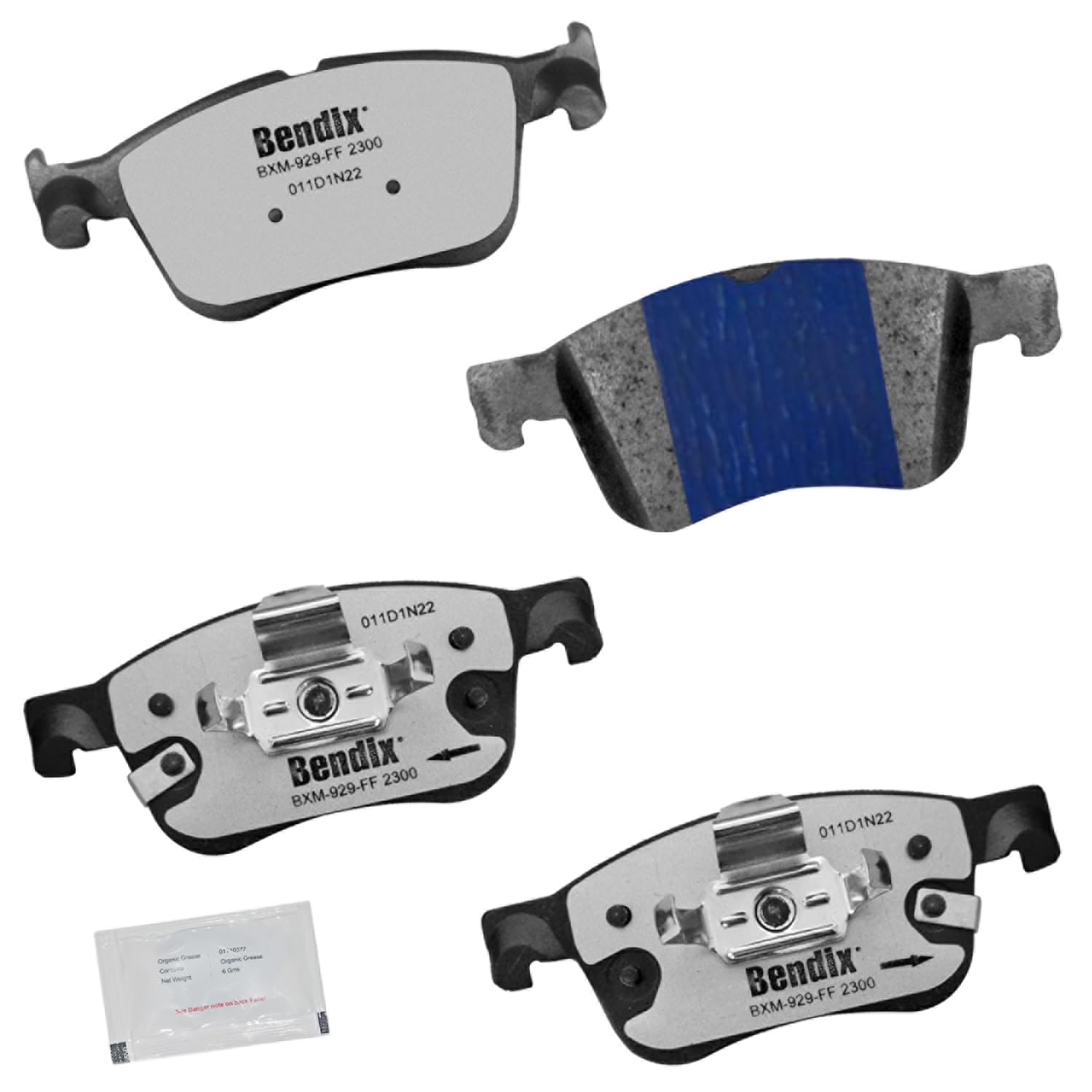 Bendix Fleet Metlok MKD2300FM Semi-Metallic Front Brake Pads for Ford Bronco Sport 2024-2021, Escape 2024-2020, Maverick 2024-2022, Lincoln Corsair 2024-2020 Image