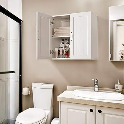 Buy Yaheetech Bathroom Medicine Cabinet 2 Door Wall Mounted Storage Cabinet With Adjustable Shelf 23 4in L X 12 2in W X 23 4in H White Online In Indonesia B07tsj3nnx