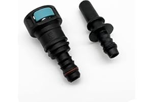 KRD PERFORMANCE 11.8mm SAE to 3/8 ID Nylon Tube (Barb size 11.8mm) Fuel Line Hose Quick Release Connector, Straight