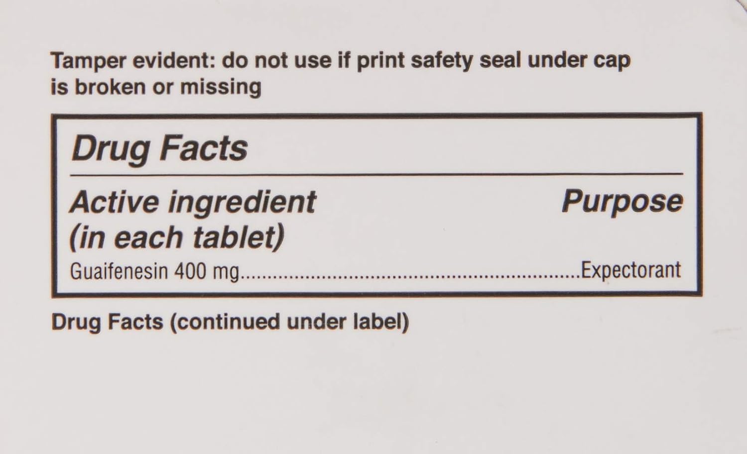 Cabinet Mucus Relief Caplets (Active Ingredients Guaifenesin 400mg) | Chest Congestion and Decongestant | Thins and Loosens Buildup | Fast Acting: Health & Personal Care