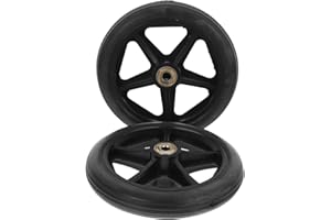 TOVINANNA 2pcs Wheelchair Front Castor Wheel, 6 inch Walker Wheels Replacement Universal Fit Bearing Casters Tire for Wheelch