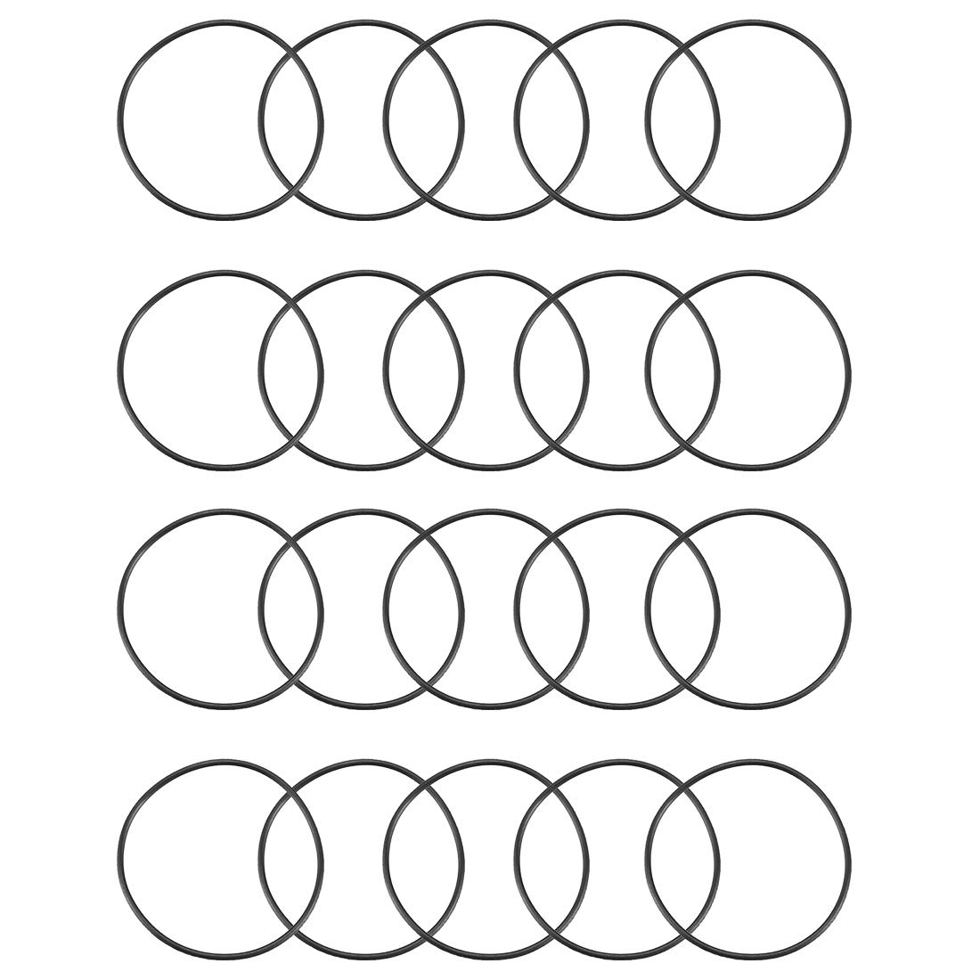 Photo 1 of uxcell Nitrile Rubber O-Rings, 30mm OD 28mm ID 1mm Width, Metric Sealing Gasket, Pack of 20