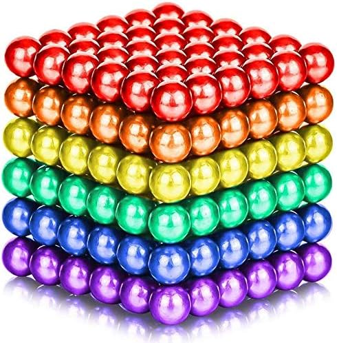 ROPPYAR Magic Ball Sculpture Toys with 222 Pcs and 5mm for Intelligence Development and Stress Relief or Decoration (Rainbow)