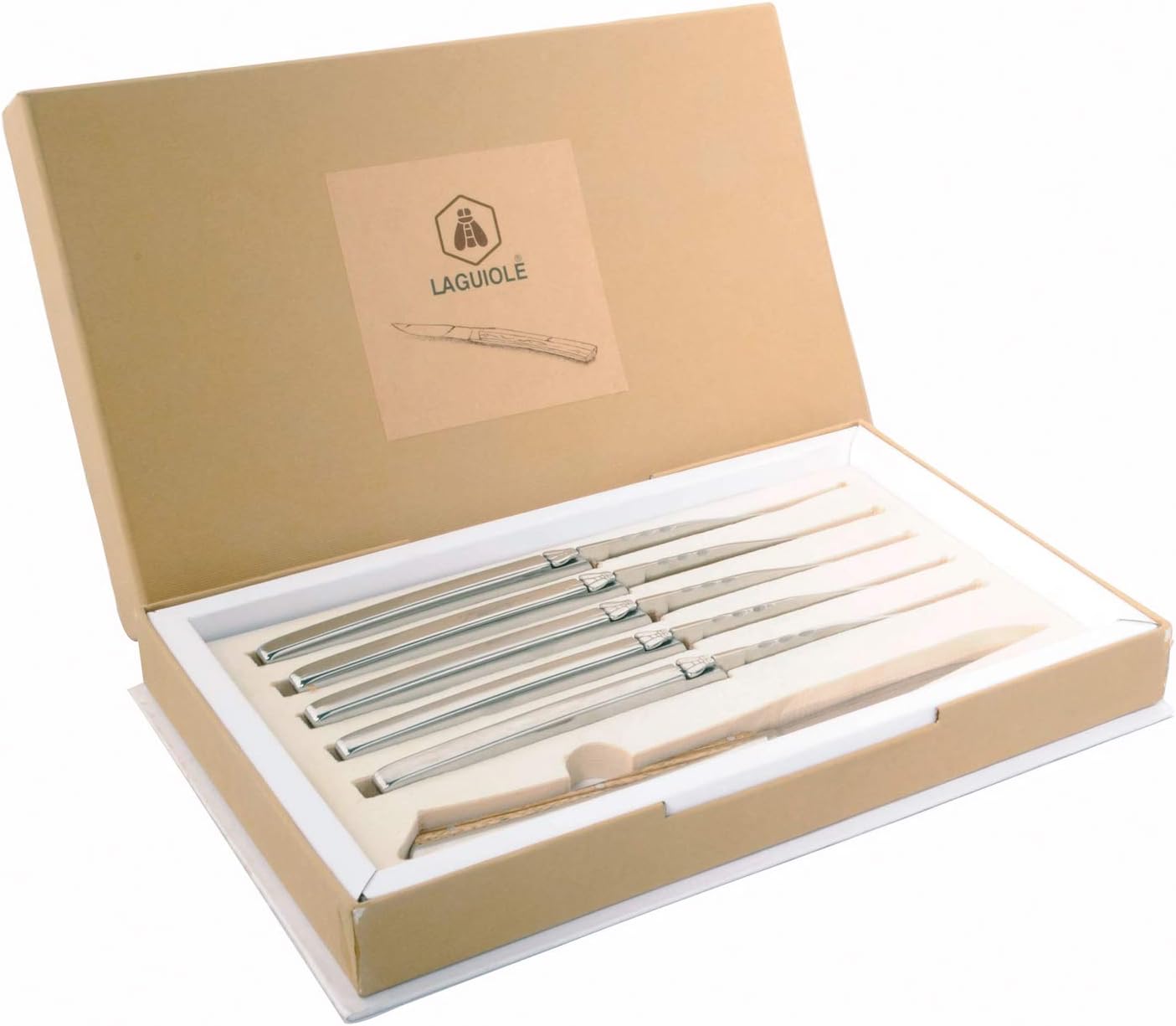 Laguiole L'Eclair Steak Knife Set Vailhourles, in Gift Box Amazon.ca