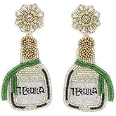Emulily Beaded Tequila Bottle Post Earrings Handmade Tequila Earrings