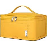 NOL Natural Organic Lifestyle Small Lunch Bag Mini Lunch Box Insulated Lunch Bag for Men/Women Leakproof Cooler Tote Bag Lightweight Nylon Waterproof Lunch Box For Work, Earth-yellow