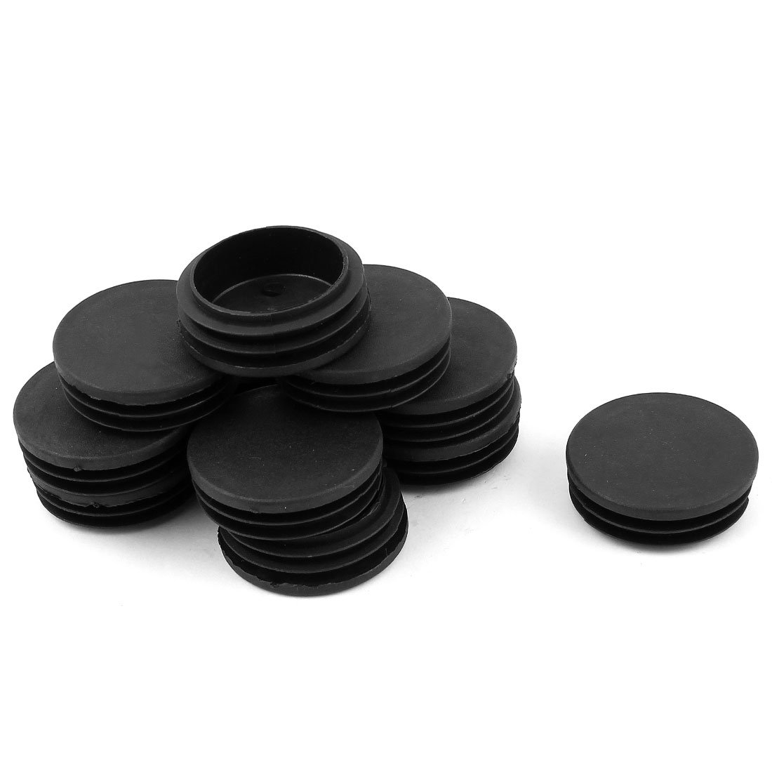 sourcingmap 12 Pcs 45mm Dia Round Plastic Blanking End Cap Tubing Tube Insert