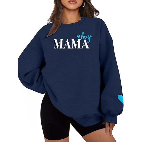 Amazon.com: ELDPS Mama Sweatshirts for Women Embroidered Mama