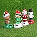 Amosfun 4pcs Solar Dancing Toys Bobble Head Toy Christmas Santa Claus Snowman Deer Man Elf Dancing Figure Toy Car Dashboard Decorations Ornaments Christmas Party Supplies Favors