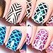 Whats Up Nails - Nail Vinyl Stencils Variety Pack 4pcs (X-pattern, Moroccan, Scales, Hearts) for Nail Art Design
