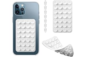 Silicone Dual-Sided Strong Suction Cup Phone Case Detachable Mount - Hands-Free for Selfies & Videos, Reusable Fidget Sticky 