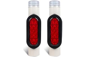 WUSHIXAN 2Pcs Boat Trailer Guide on Post Pipe Light Set, IP67 Waterproof Boat Trailer Guide Pole LED Lights, 12V PVC Pipe Lig