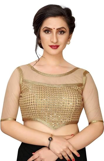 Women's Free Size Silk Sequence Work Blouse