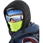 ROCKBROS Ski Mask Balaclava for Men and Women Wind-Resistant Winter Fleece Warm Hood Face Cover Hat Cap Scarf