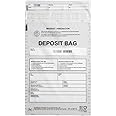 USPACKSMART Clear Plastic Deposit Bags 9"x12" | Secure Bank Deposits, Cash Handling or Safe Currency Transportation | Sequential Barcodes | Tamper-Evident | Tear-Off Receipt for Security | 100-Pack