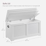 VASAGLE Storage Chest Bench 100x40x46 cm Matte White LSB061T10 view 8