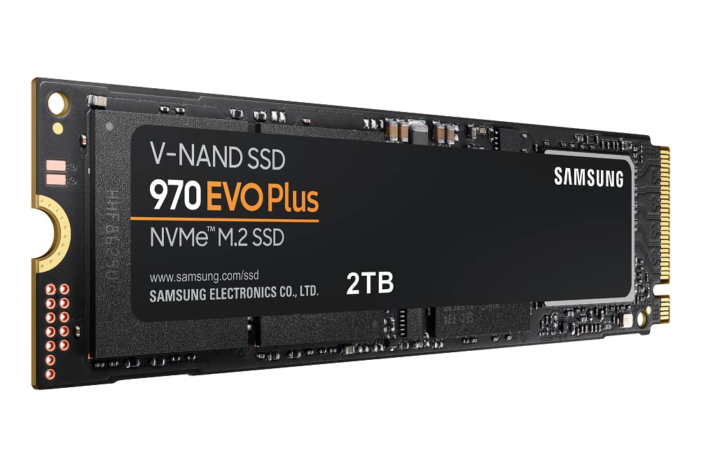 SAMSUNG 970 EVO Plus SSD 2TB NVMe M.2 Internal Solid State Drive w/ V-NAND Technology, Storage and Memory Expansion for Gaming, Graphics w/ Heat Control, Max Speed, MZ-V7S2T0B/AM