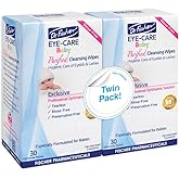 Dr. Fischer Premium Baby Eyelid Wipes, 60 Count, Pre-moistened, Hypoallergenic, Non-Irritating, Rinse Free, Pediatrician Recommended