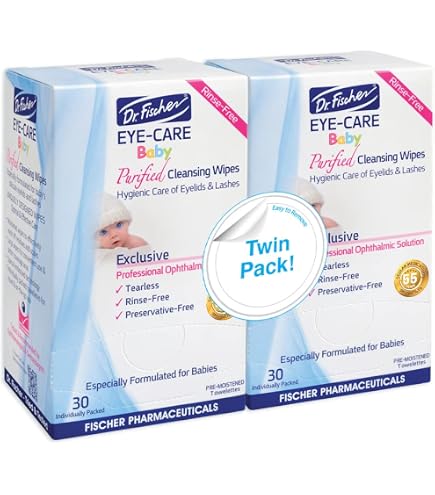 Lingettes Stériles Pour Yeux Sensibles Bébé - 40 Lingettes Individuelles - Sans Parfum Ni Conservateur