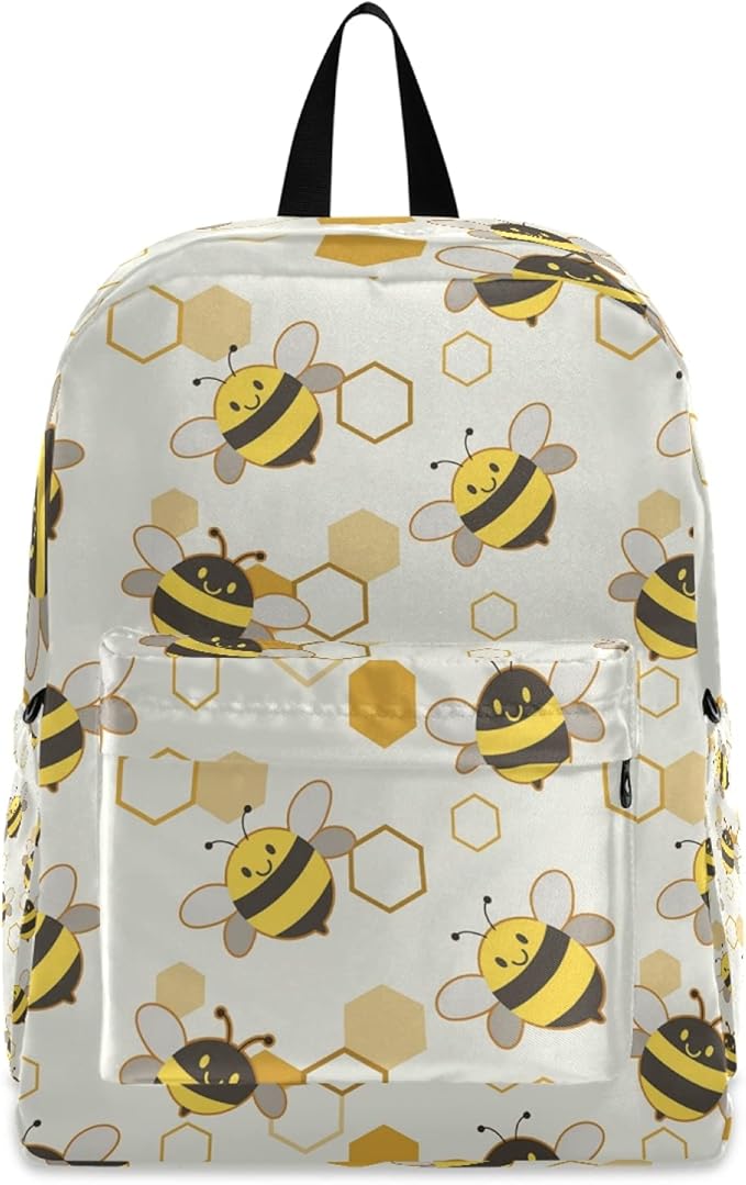 Cute Gift Honey Bee Backpack Bookbag for Boys Girls Travel