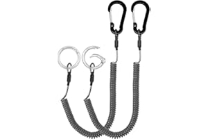 Lix&Rix Spiral Elastic Coiled Lanyards for Tools Fishing Equipments Pliers Accessories, 2pcs