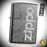 29241 Floral Black Ice Chrome Finish Full Size