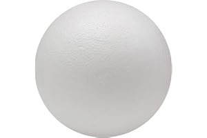 Crafjie Craft Giant Foam Balls (8 inch, 1Pack), Arts and Crafts Supplies, Smooth Large White Polystyrene Foam Balls, Holiday Crafts Making and School Projects and Modeling Projects.