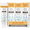 Burt's Bees Toothpaste, Natural Flavor, Fluoride Toothpaste Deep Clean + Whitening, Mountain Mint, 4.7 oz each , (Pack of 3)