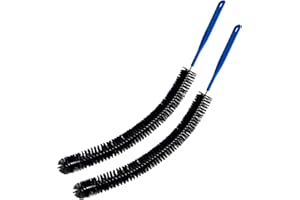 Drain Brush 2PCS 20.5 Inch Flexible Bendable Drain Cleaning Brush with Soft Fine Nylon Bristle and Plastic Handle Long Dryer 